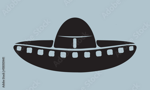  Mexico sombrero hat variations icons set eps10 stock illustration