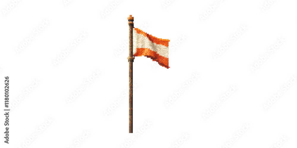 Waving austrian flag isolated on transparent background Waving austrian flag isolated on transparent background