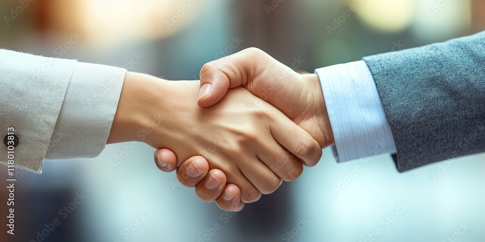 A cheerful handshake in a modern office, symbolizing partnership, trust, and professional success, ideal for business concepts and corporate imagery. A cheerful handshake in a modern office, symbolizing partnership, trust, and professional success, ideal for business concepts and corporate imagery.