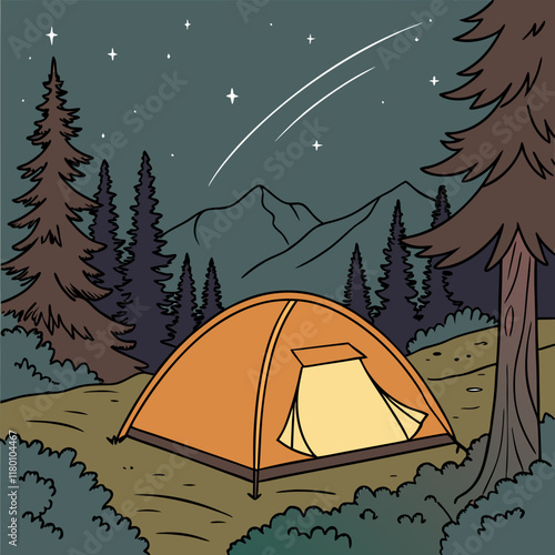 camping in the mountains