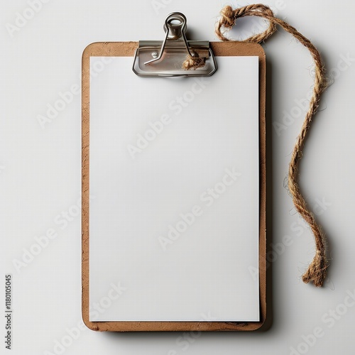 Mockup of a Blank Clipboard Isolated on White Background photo