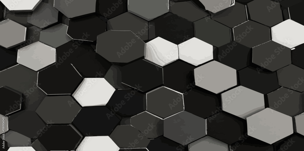 Abstract 3d dark hexagonal geometric texture pattern black honeycomb metal hexagon design. Abstract 3d dark hexagonal geometric texture pattern black honeycomb metal hexagon design.