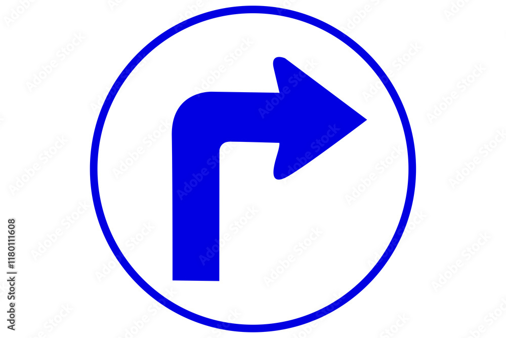 Right side blue white traffic signal arrow sign icon png file Right side blue white traffic signal arrow sign icon png file