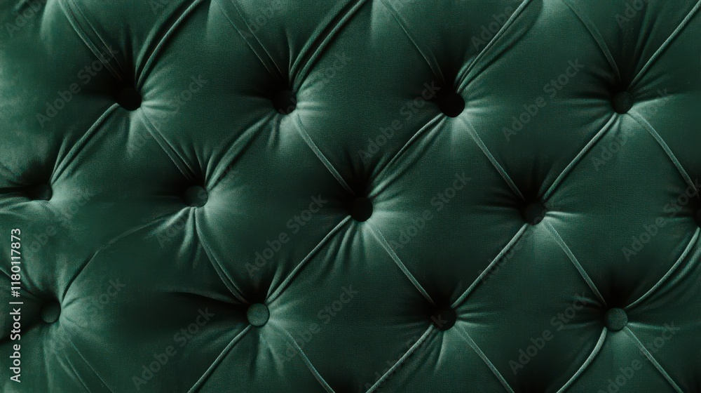 Dark Green Velvet Upholstery with Button Tufting: A Luxurious Detail Dark Green Velvet Upholstery with Button Tufting: A Luxurious Detail