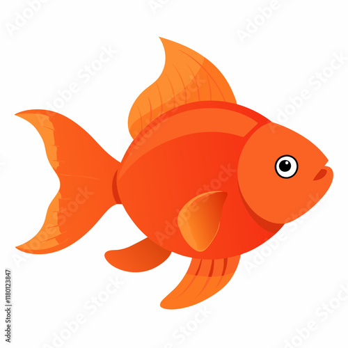 Stunning pearl-scale goldfish vector artwork, perfect for creative projects and design use.