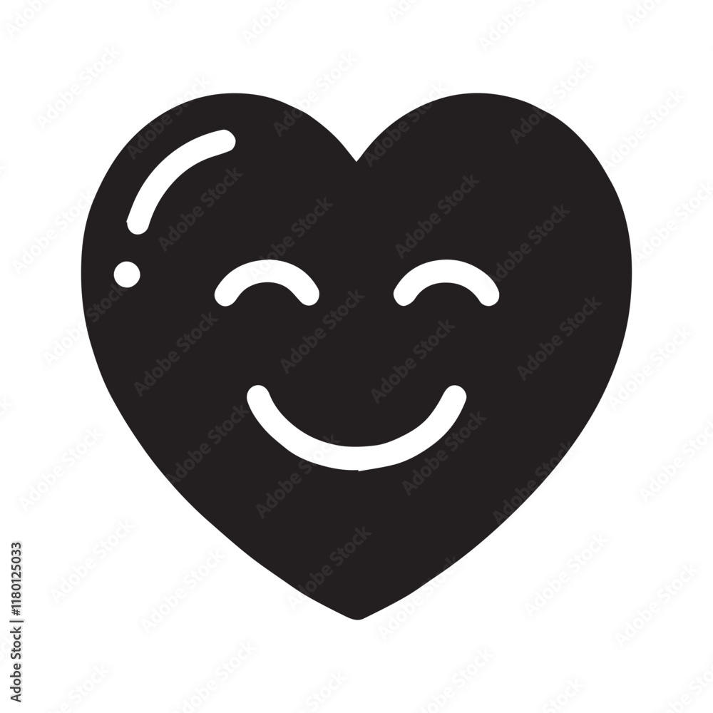 Valentine's Day, American ball smile funny vector silhouette illustration Valentine's Day, American ball smile funny vector silhouette illustration