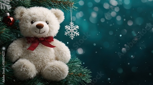 Wallpaper Mural A  bear sitting on top of a christmas tree Torontodigital.ca