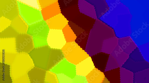 Colorful Hexagon Texture Sleek And Modern Geometric Seamless Pattern.. Abstract Octagonal Polygonal Texture In Paper Design Background