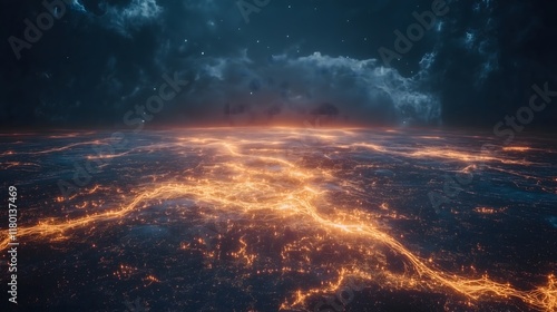  Awe-Inspiring Night Sky Illuminated by Lava