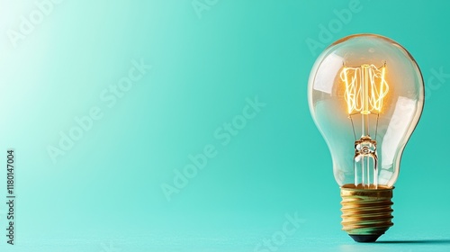 A light bulb on a blue background