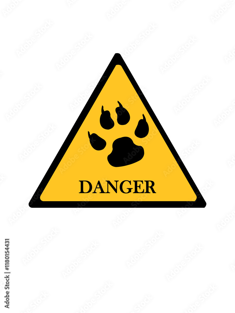 sign with a dog sign with a dog