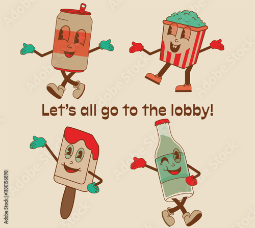 Let's All Go To The Lobby (icon set, red & blue)