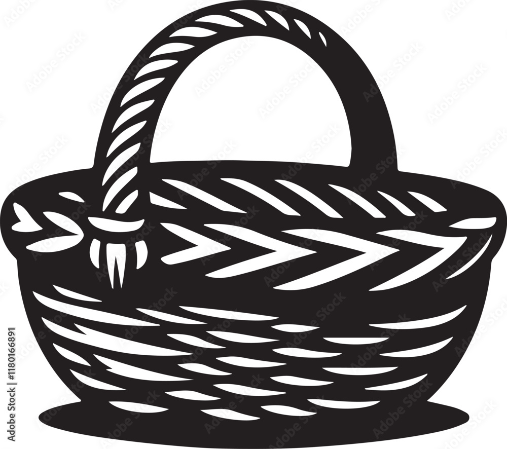 Fototapeta premium basket vector silhouettes illustration art.