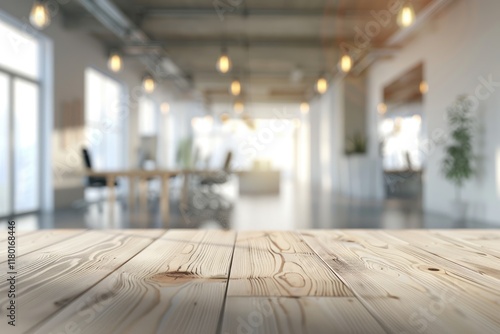 Wallpaper Mural Blur focus of White open space office interior can be used as background Torontodigital.ca