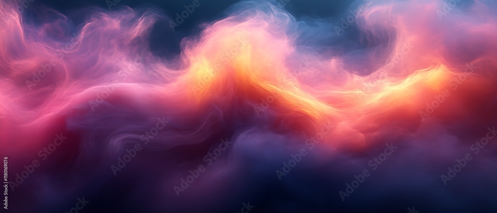 Fototapeta premium Abstract colorful smoke swirls.