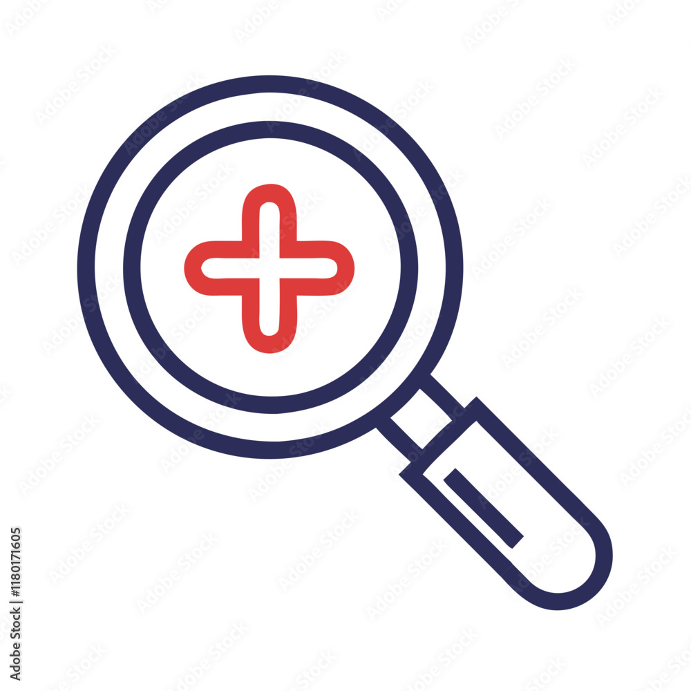Fototapeta premium medical magnifier icon design