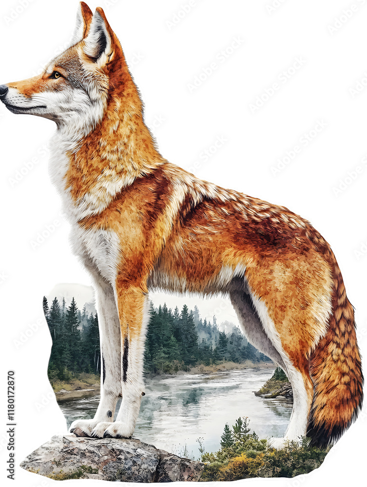 Animal, Maned Wolf, Amazon Rainforest, Nature, Art, Image, with Transparent Background PNG, for Stickers, T-Shirt Print, Cap, Mug, Flip Flops, Mousepad, Transparent PNG Animal, Maned Wolf, Amazon Rainforest, Nature, Art, Image, with Transparent Background PNG, for Stickers, T-Shirt Print, Cap, Mug, Flip Flops, Mousepad, Transparent PNG