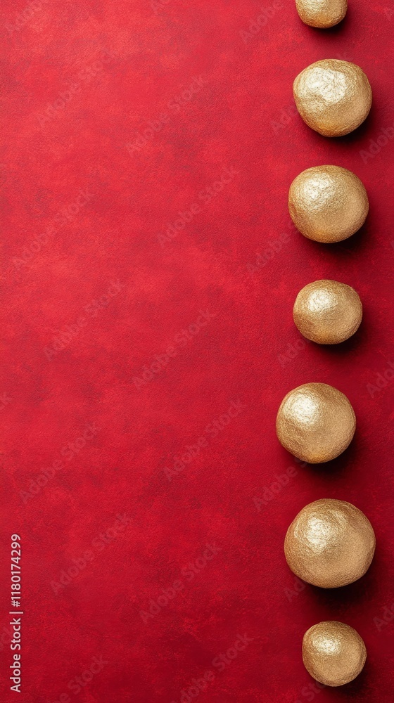 Modern Tet inspired design with fragmented gold shapes scattered across a textured crimson background with faint lantern bokeh effects Modern Tet inspired design with fragmented gold shapes scattered across a textured crimson background with faint lantern bokeh effects