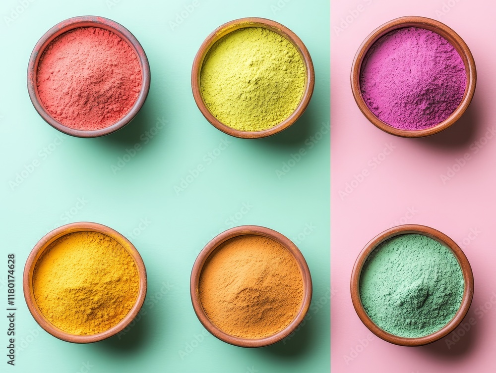 Vibrant Holi Powder Display in Wooden Bowls – A Celebration of Color and Culture 19 Vibrant Holi Powder Display in Wooden Bowls – A Celebration of Color and Culture 19