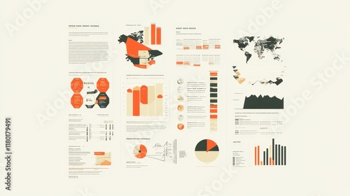 Informative Data Visualization Collage Presenting Global Statistics photo