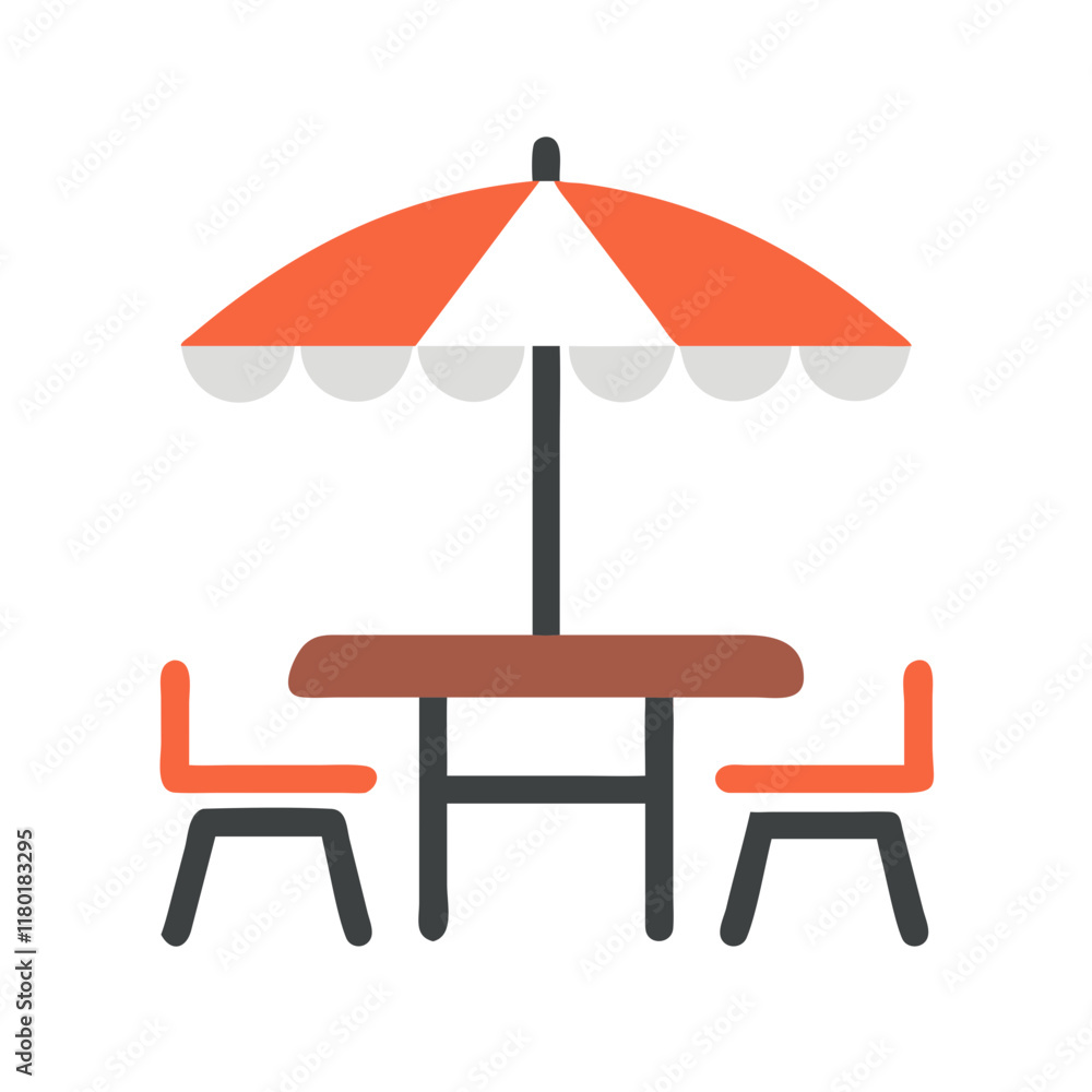 Fototapeta premium outdoor table icon design