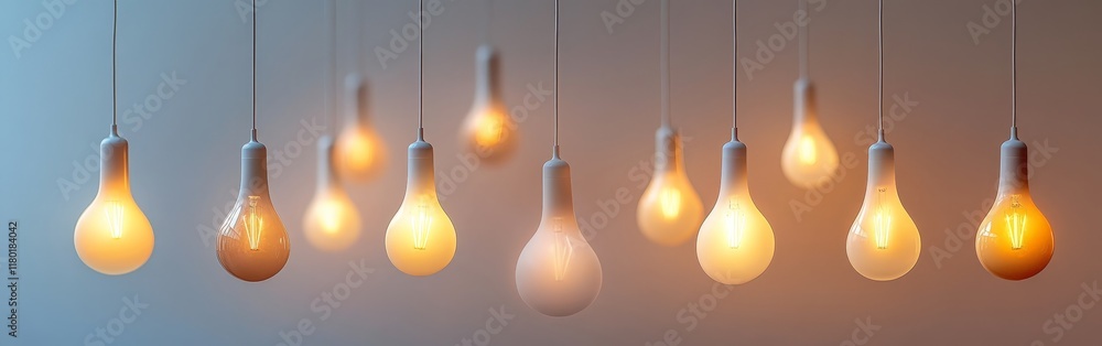 Minimalistic design of hanging light bulbs on a white background. Keywords include illumination, creativity, innovation, and simplicity. Perfect for decor and inspiration. Minimalistic design of hanging light bulbs on a white background. Keywords include illumination, creativity, innovation, and simplicity. Perfect for decor and inspiration.