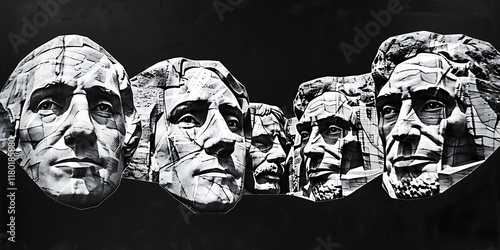 Ai generated images Mount Rushmore with a verifiable reenactment
