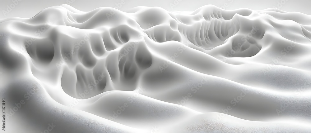 Obraz premium Abstract white 3D landscape.