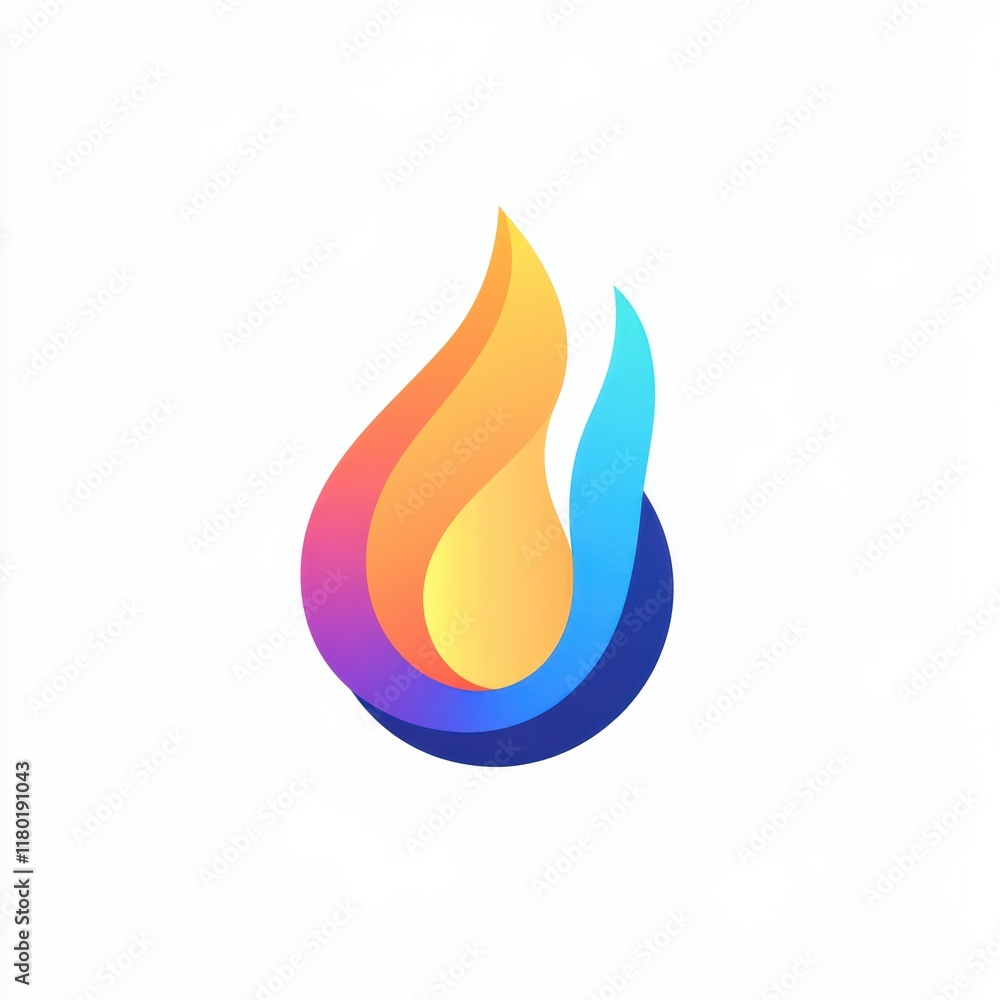This design showcases a modern logo representing a SaaS platform focused on AI-driven design solutions. The logo features a dynamic flame in bright colors, symbolizing creativity and innovation This design showcases a modern logo representing a SaaS platform focused on AI-driven design solutions. The logo features a dynamic flame in bright colors, symbolizing creativity and innovation