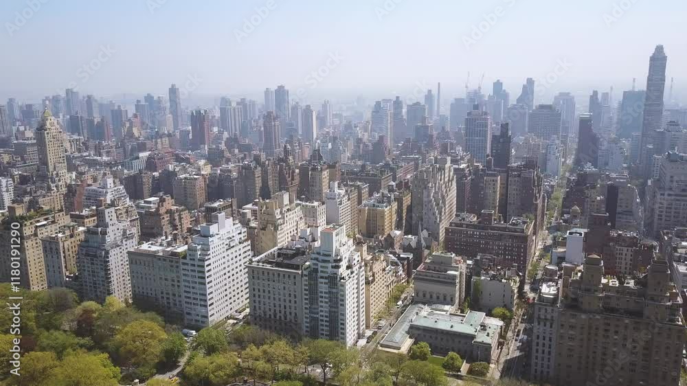 NEW YORK, USA - JANUARY 5, 2025: Stunning aerial view captures the skyline of New York City showcasing urban architecture and vibrant life NEW YORK, USA - JANUARY 5, 2025: Stunning aerial view captures the skyline of New York City showcasing urban architecture and vibrant life