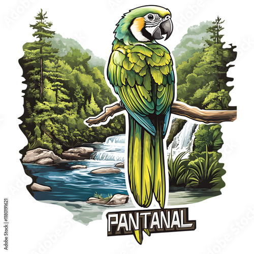 Monk Parakeet Bird, Amazon Rainforest, Nature, Art, Image, with Transparent Background PNG, for Stickers, T-Shirt Print, Cap, Mug, Flip Flops, Mousepad, Transparent PNG photo