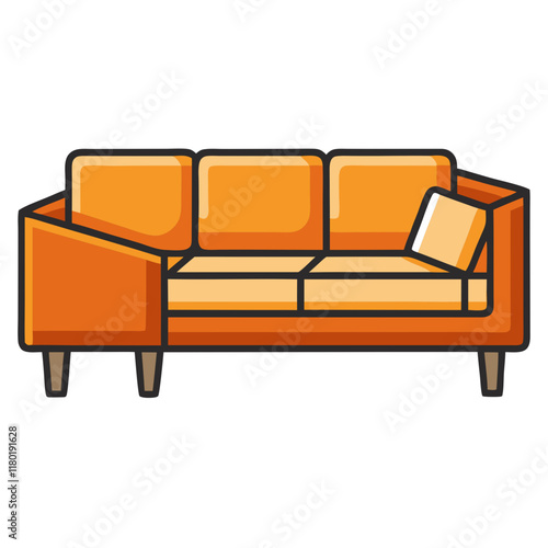 sectional sofa icon design