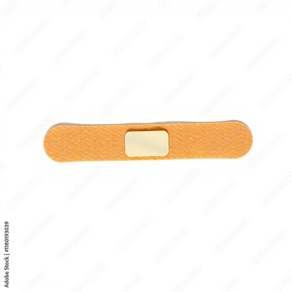 Single adhesive bandage on white background Single adhesive bandage on white background
