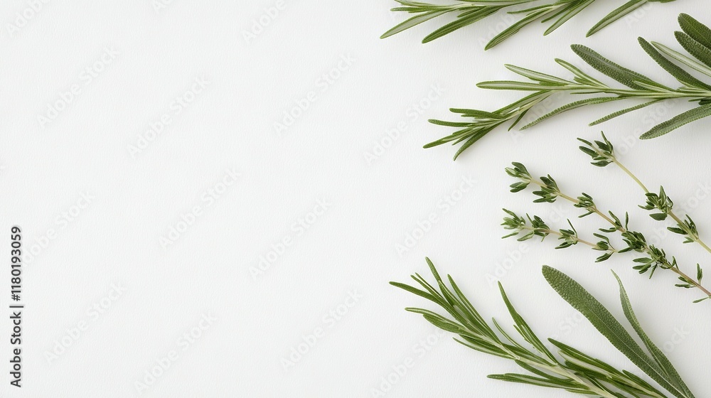 Obraz premium A close-up of white leaves surrounded by blank space to accommodate text on the right