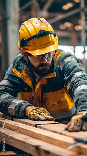 carpenter working indoors