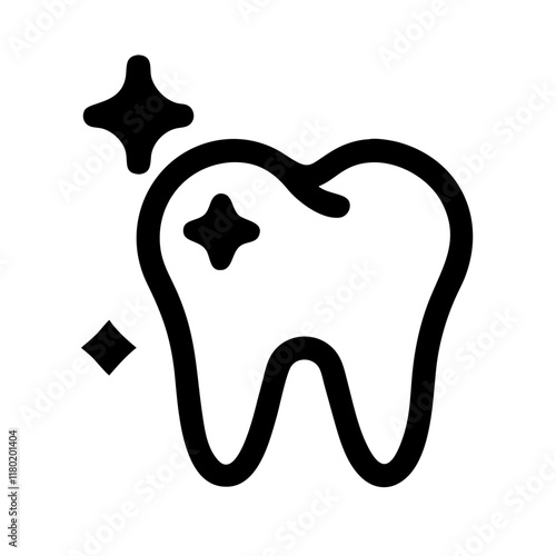 shining tooth icon design