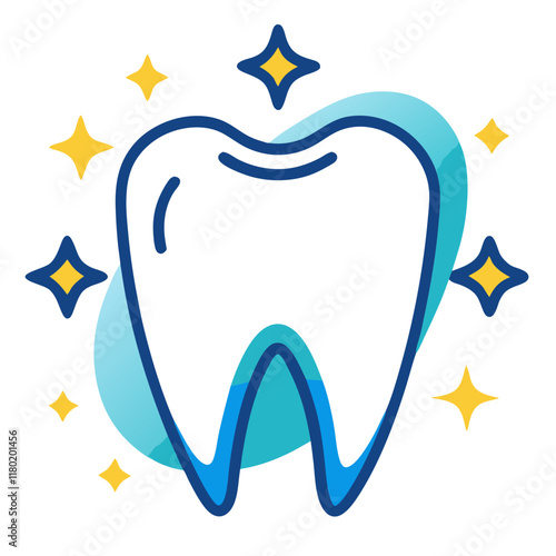 shining tooth icon design