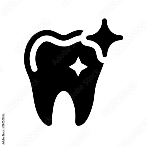 shining tooth icon design