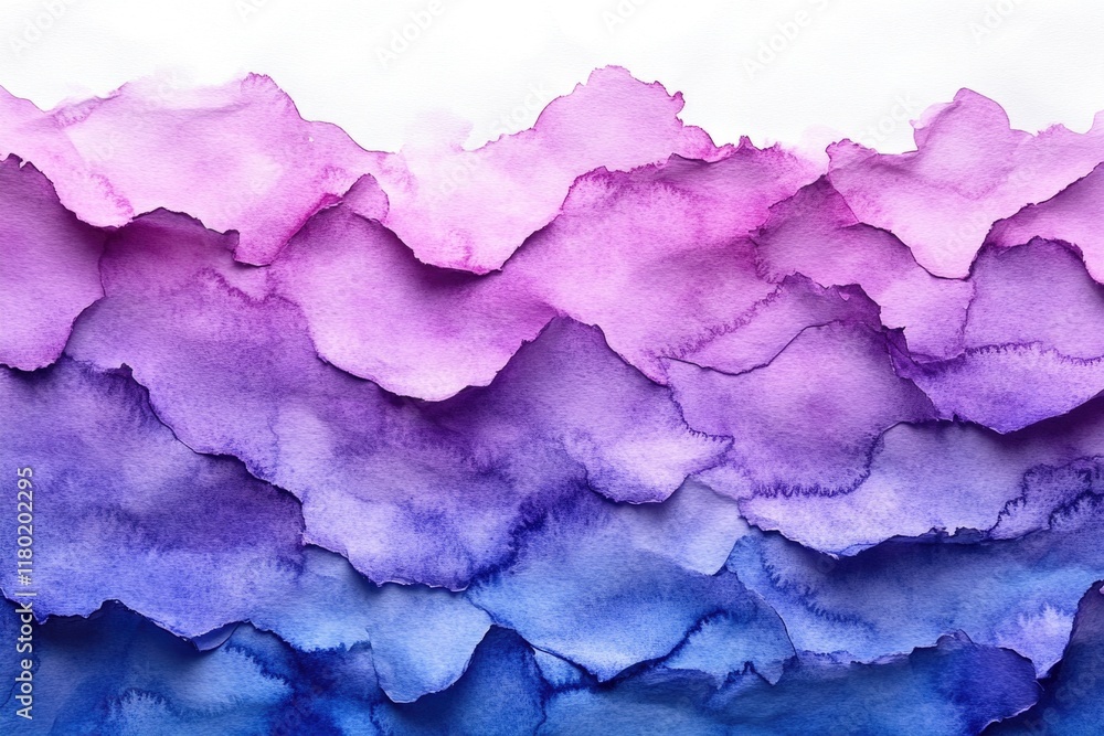 Obraz premium Close-up view of watercolor clouds