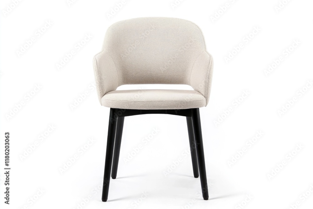 Elegant chair design with soft upholstery and contrasting black Elegant chair design with soft upholstery and contrasting black