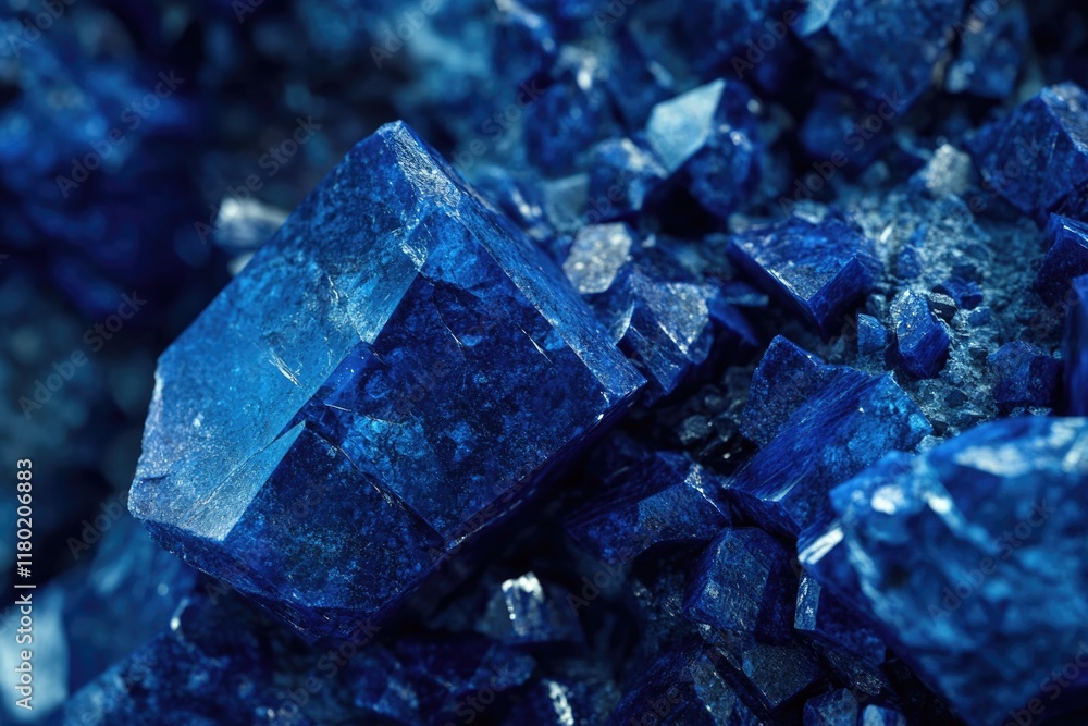 A pile of blue crystals stacked on top of each other, great for background or texture use A pile of blue crystals stacked on top of each other, great for background or texture use