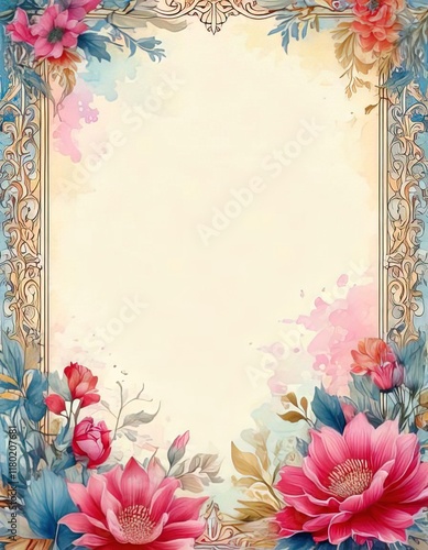 frame with flowers