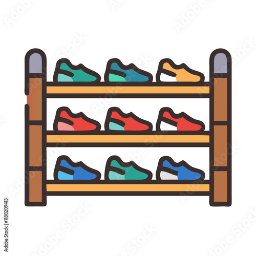 shoe rack icon design