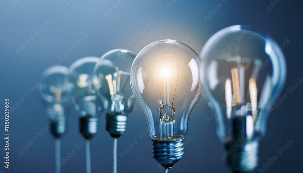 The connected light bulbs all turn on at once and emit light. The connected light bulbs all turn on at once and emit light.