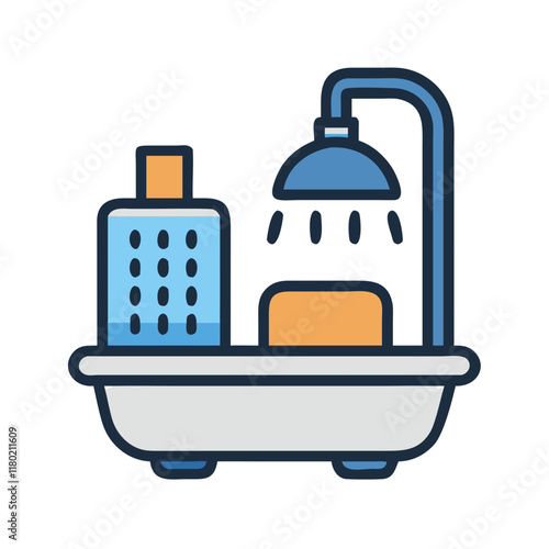 shower caddy icon design