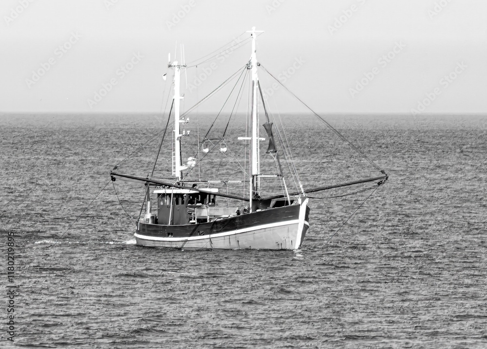 Crab boat for crab fishing in the North Sea