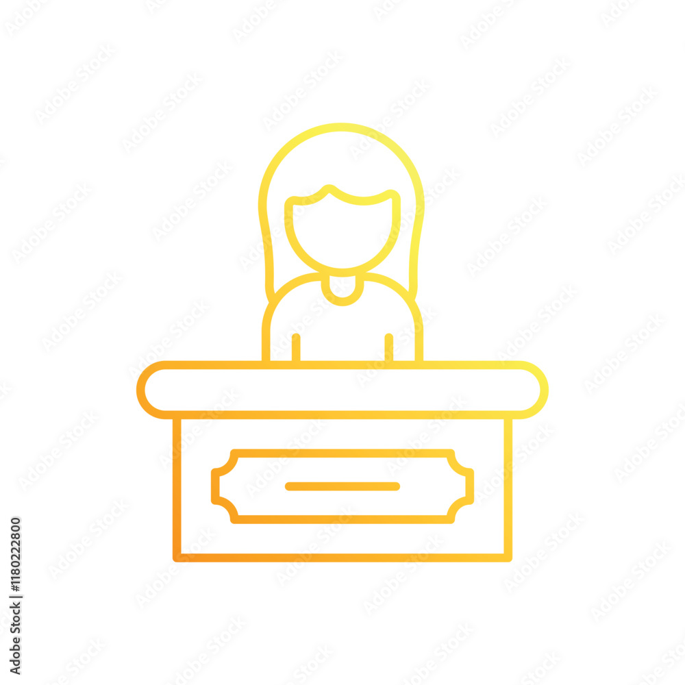 Receptionnb vector icon Receptionnb vector icon
