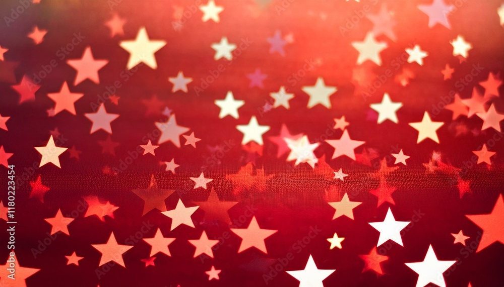 Red background with sparkling stars. Red background with sparkling stars.