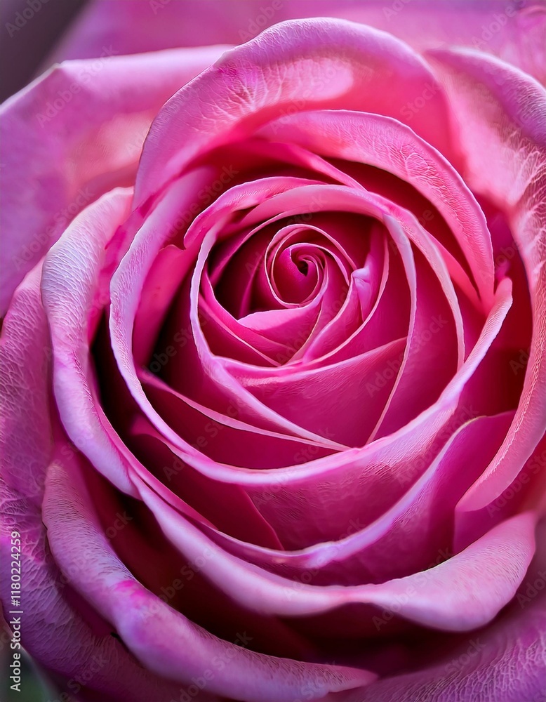 Close-up of a vibrant pink rose, petals unfurling in delicate beauty. Close-up of a vibrant pink rose, petals unfurling in delicate beauty.