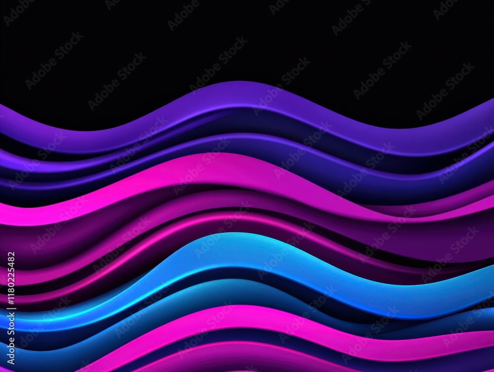 Obraz premium Colorful wave patterns create a vibrant background with fluid shapes